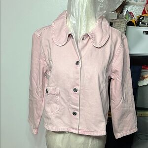 GAP Light Pink kids or size small/ medium woman Jean Jacket nwt